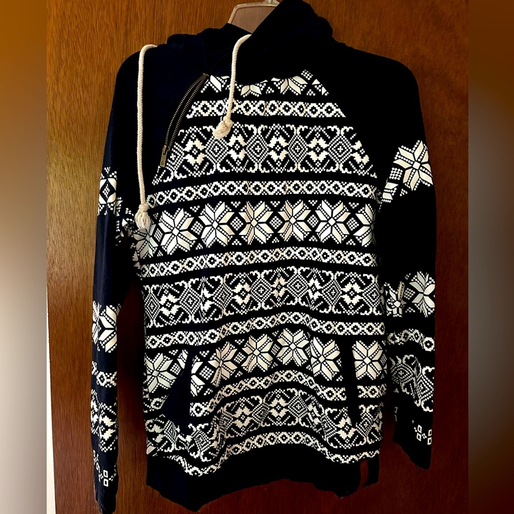 Ampersand Double Hooded Sweatshirt . Medium